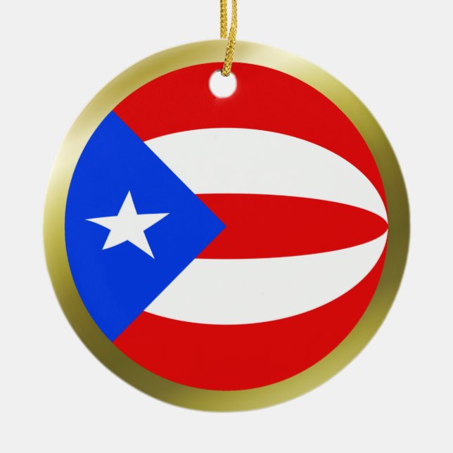 Ornement de drapeau de Porto Rico (Devant)