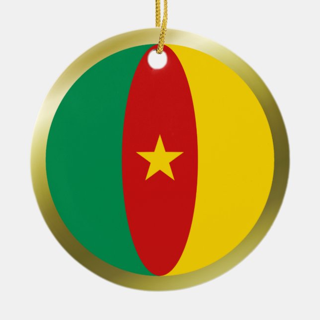 Ornement de drapeau du Cameroun (Devant)