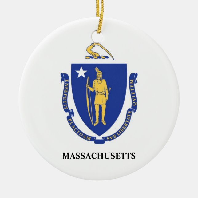Ornement de drapeau du Massachusetts (mA) (Devant)