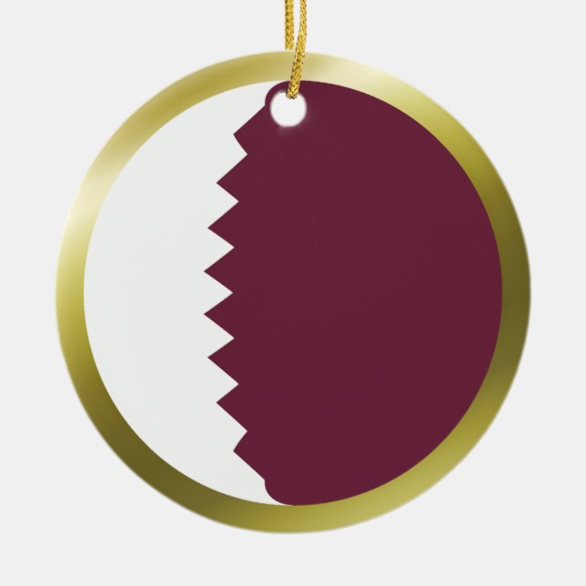 Ornement de drapeau du Qatar (Devant)