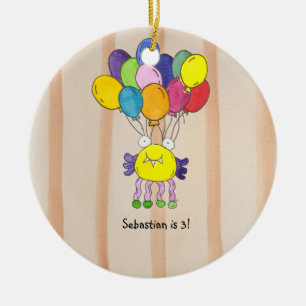 Ornement de fête d'anniversaire Ballons Monstre Ja