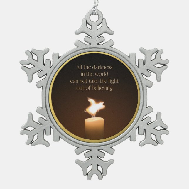 Ornement de flamme de chandelle de cochon volant (Devant)