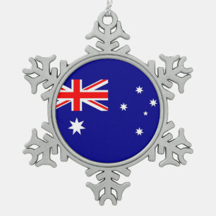 Ornement de flocon de neige avec drapeau australie