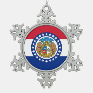 Ornement de flocon de neige avec drapeau du Missou