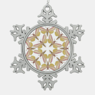 Ornement de flocon de neige avec les mites de