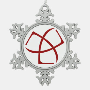 Ornement de flocon de neige d'AJC