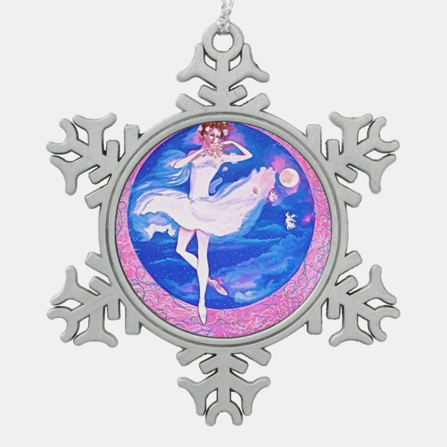 ORNEMENT DE FLOCON DE NEIGE DE BALLERINE (Devant)