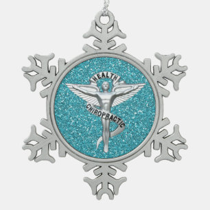 Ornement de flocon de neige d'étain d'emblème de