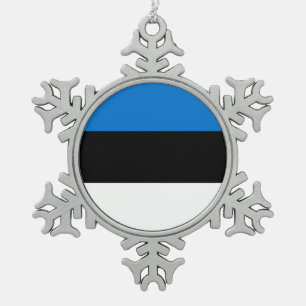 Ornement de flocon de neige en eau avec drapeau es