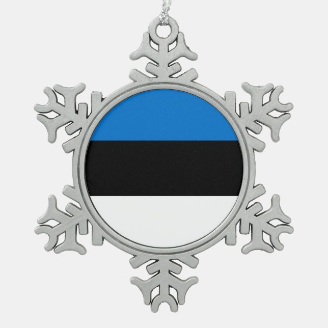 Ornement de flocon de neige en eau avec drapeau es (Devant)