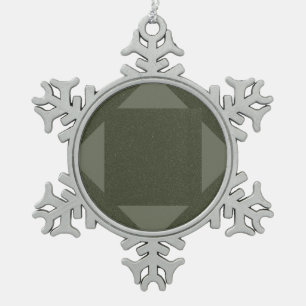 Ornement de flocon de neige vert de mousse géométr