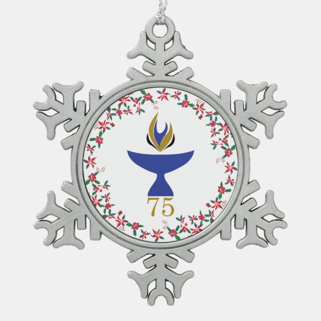 Ornement de flocons d'eau avec logo (Devant)