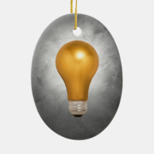 Ornement de flottement d'ampoule d'or