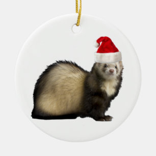 Ornement de furet de griffes de Père Noël