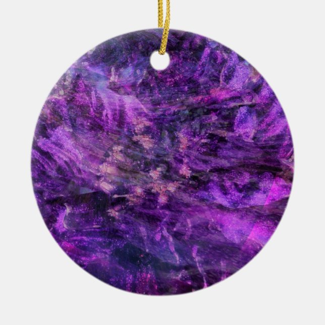 Ornement de galaxie abstrait violet (Devant)