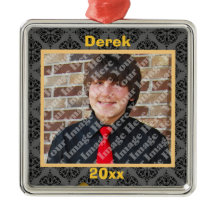 Ornement De Gardien De Saké Noir Et Grise