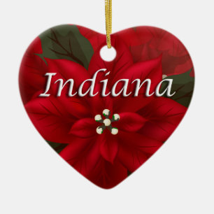 Ornement de gardiens de coeur de l'Indiana Red Poi