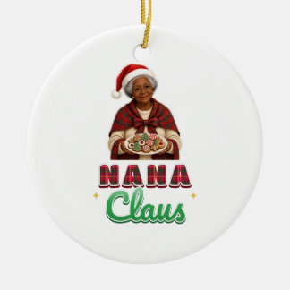 Ornement de grand-mère de Noël Nana Claus Tartan