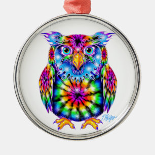 Ornement de hibou de colorant de cravate