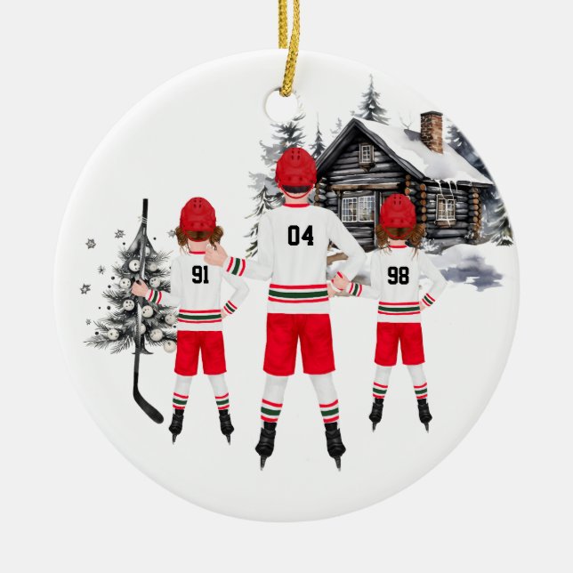 Ornement de hockey personnalisé (Devant)