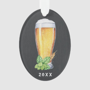Ornement de houblon de Noël de bière anglaise de