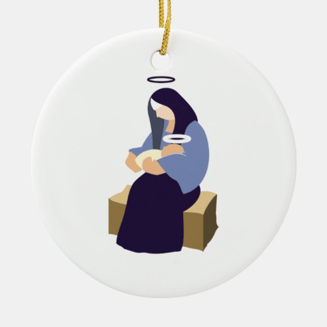 Ornement de Jésus de Mary et de bébé (Devant)