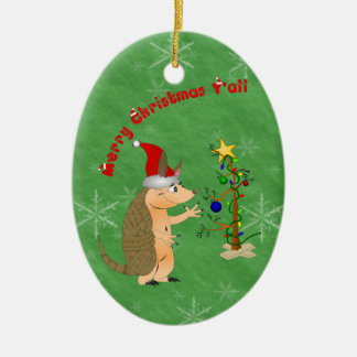 Ornement de Joyeux Noël de tatou