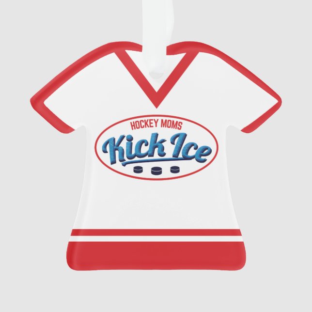 Ornement de Kickice de mamans d'hockey du Jersey (devant)