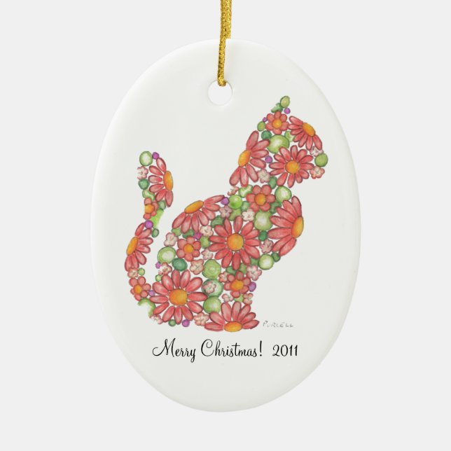 Ornement de Kitty de Noël (Devant)