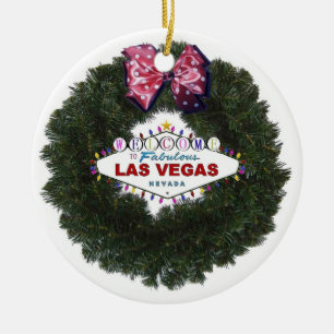 Ornement de la couronne de Noël de Las Vegas