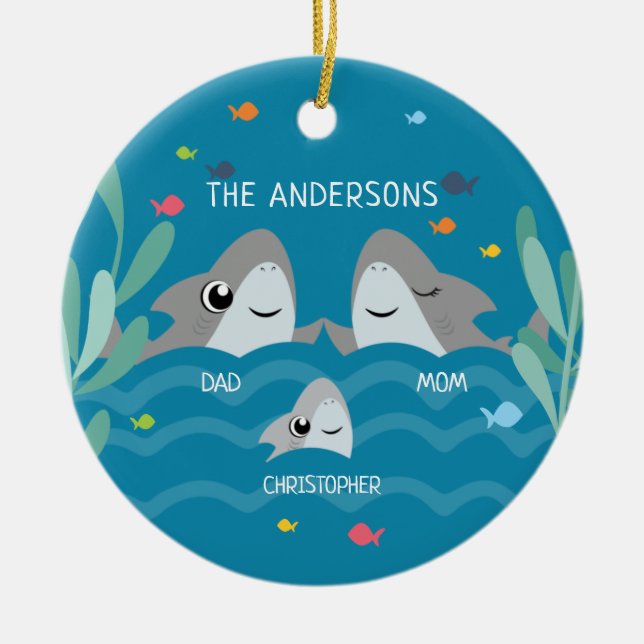 Ornement de la famille des requins (Devant)
