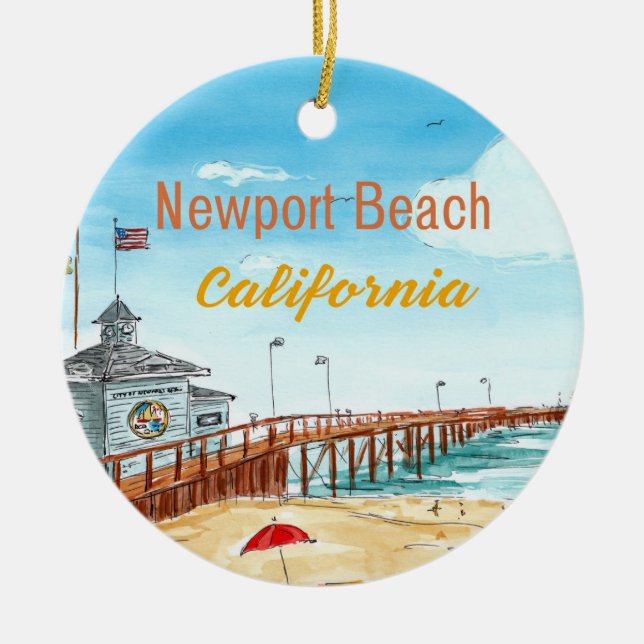 Ornement de la jetée de Newport Beach (Devant)