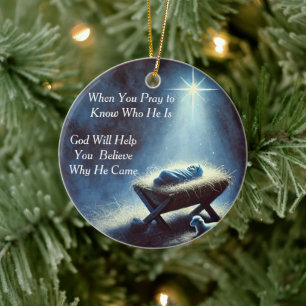 Ornement de la Nativité du bébé Jésus