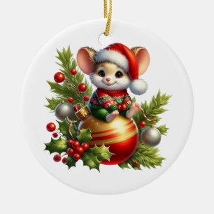 Ornement de la souris Noël
