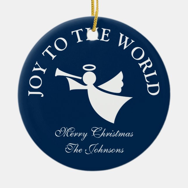 Ornement de l'ange de Noël personnalisé (Devant)