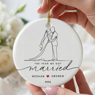 Ornement de l'Année de notre Mariage