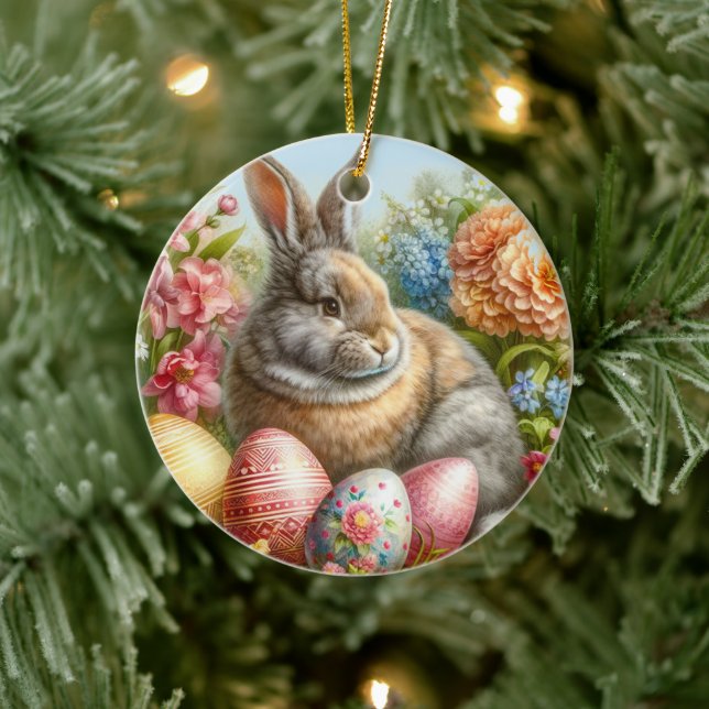 Ornement de lapin de Pâques pour l'arbre de vacanc (Arbre)