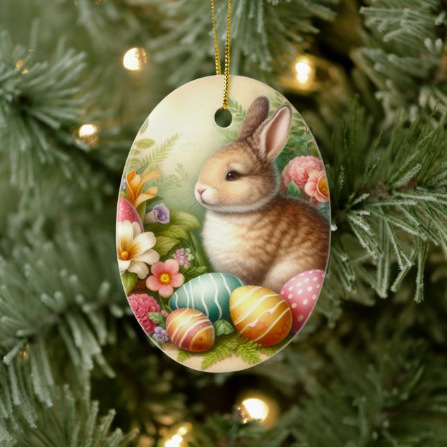 Ornement de lapin de Pâques pour l'arbre de vacanc (Arbre)