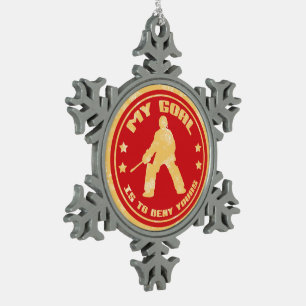 Ornement de l'arbre de Noël du gardien de but de h