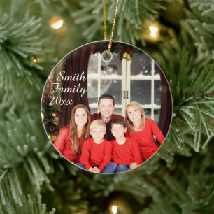 Ornement de l'arbre de photo familiale