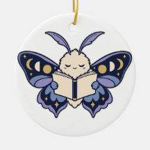 Ornement de livre de lecture de papillon de phase
