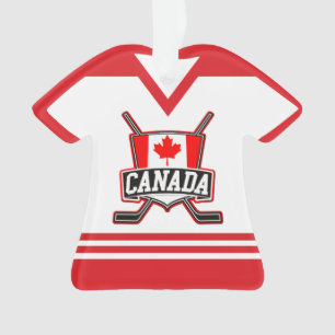 Ornement de logo du Jersey Canada de nom et de