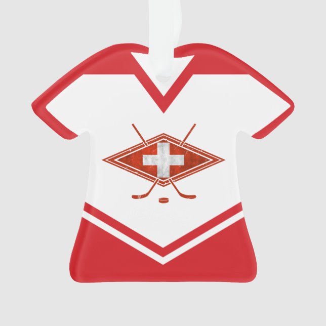 Ornement de logo du Jersey Suisse de nom et de (devant)