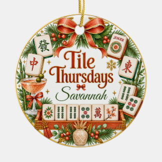 Ornement de Mahjong Tile Thursdays Cadeau pour le