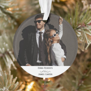 Ornement de mariage à cœur en calligraphie