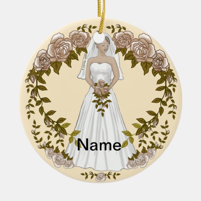 Ornement de mariage de la mariée aimante (Devant)