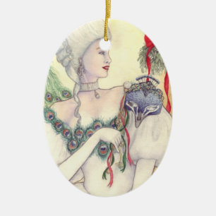 Ornement de masque de Noël par Mary Layton