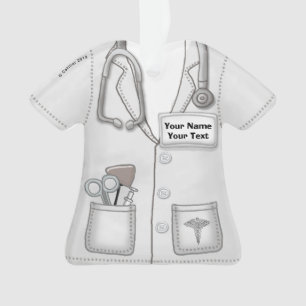 Ornement de médecin ou d'infirmière en blouse blan