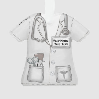 Ornement de médecin ou d'infirmière en blouse blan