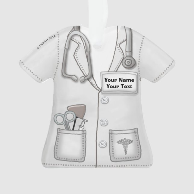 Ornement de médecin ou d'infirmière en blouse blan (devant)